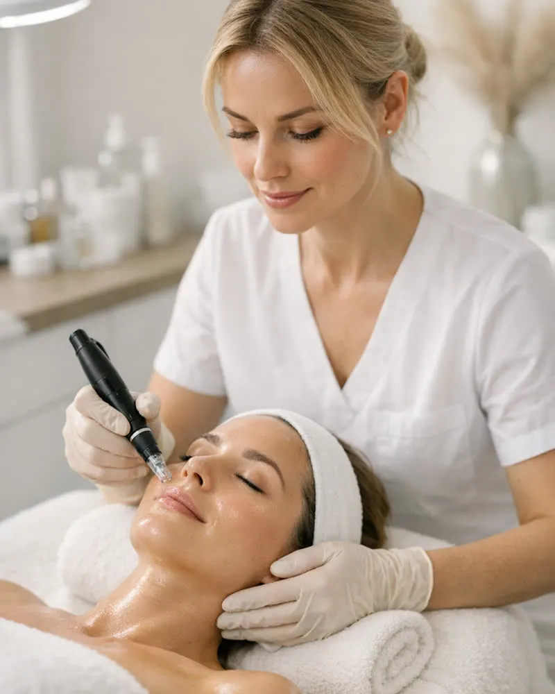 Exempel på kampanjsida för microneedling